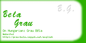 bela grau business card