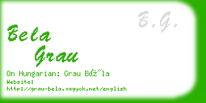 bela grau business card